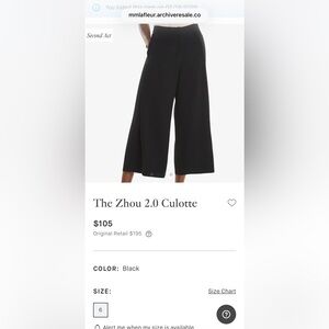 MM Lafleur Black Wide Leg Pants